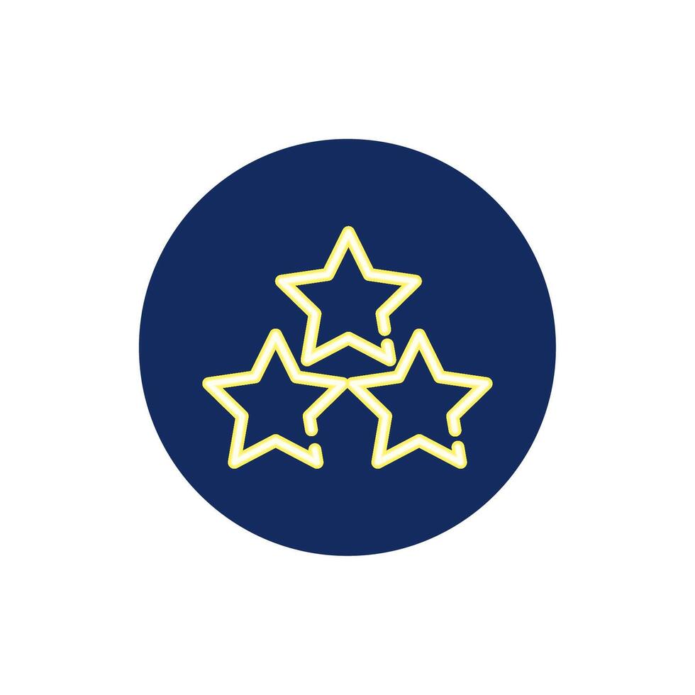 stars decoration neon light icon vector