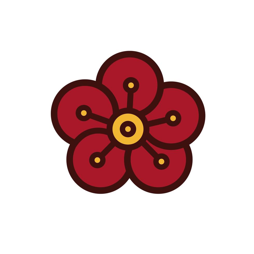 chinesse flower decoration new year vector