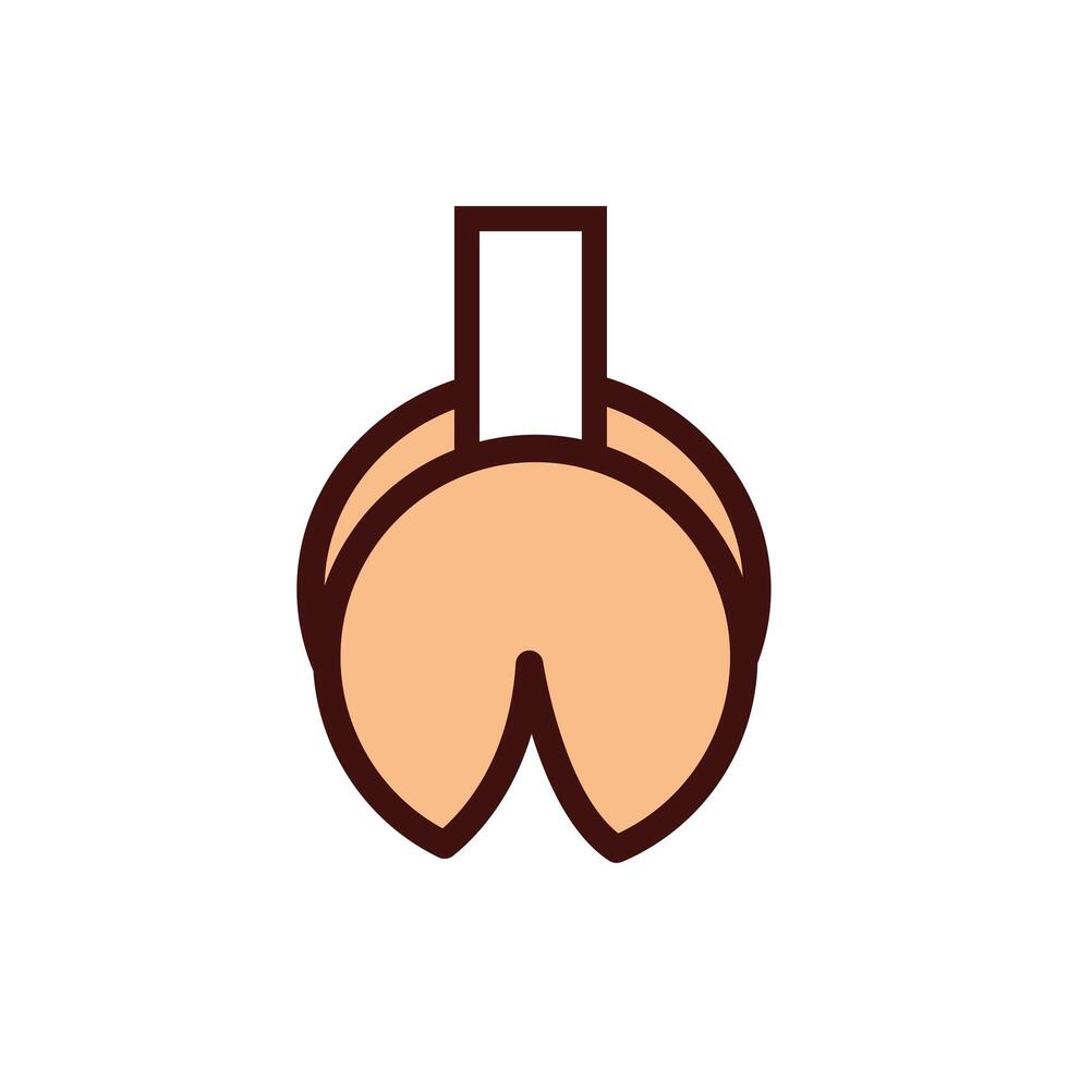 chinesse fortune cookie classic icon vector