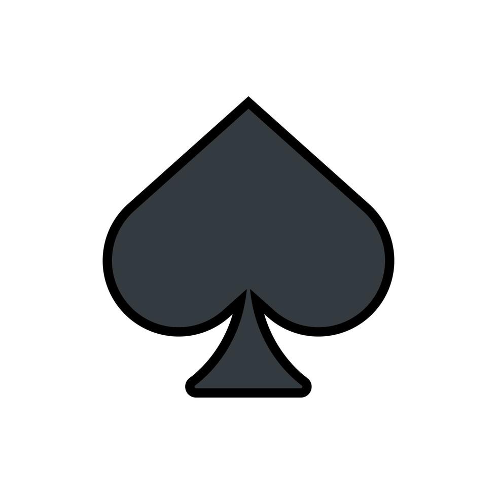 casino poker spade figure icon vector