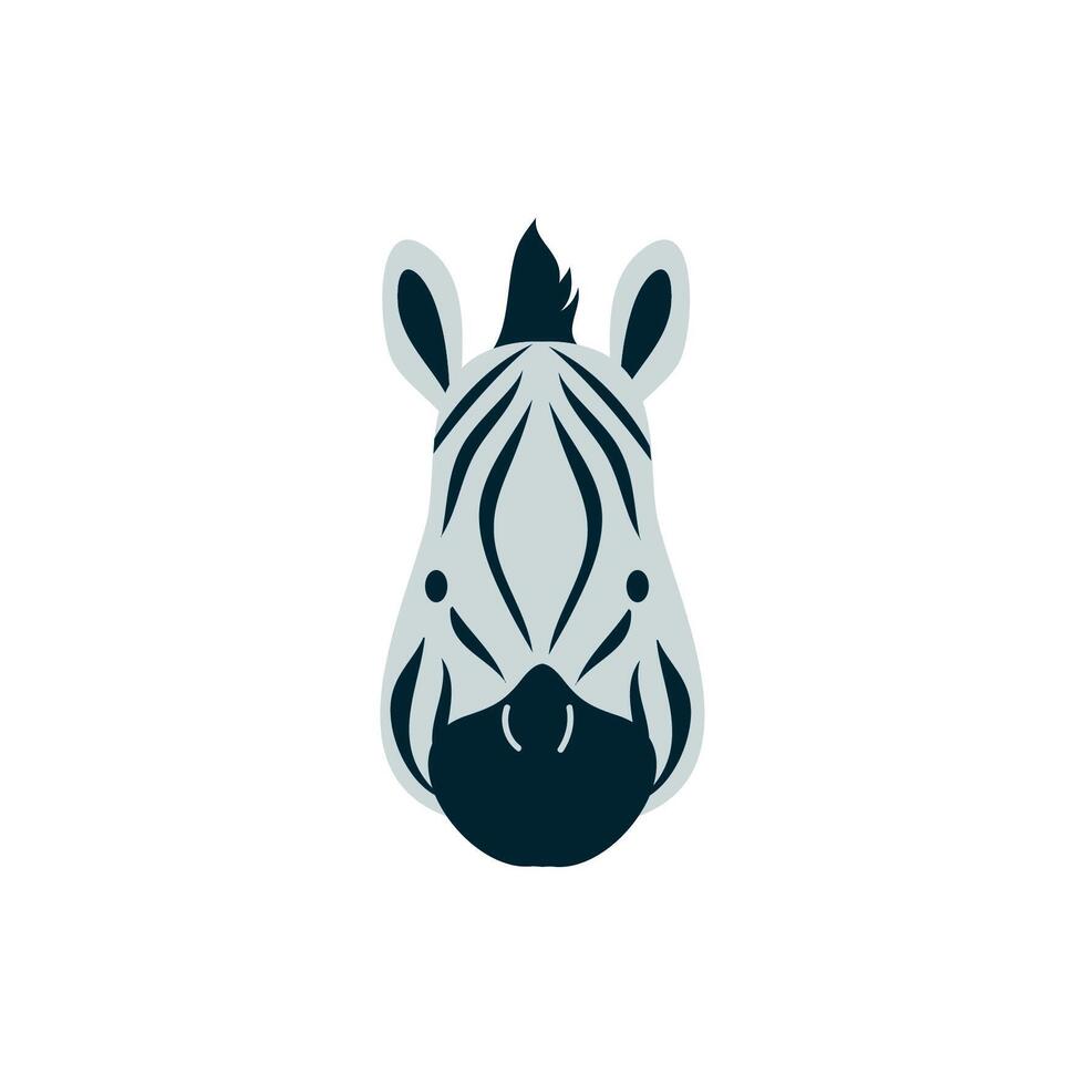 cute zebra wild animal character icon vector