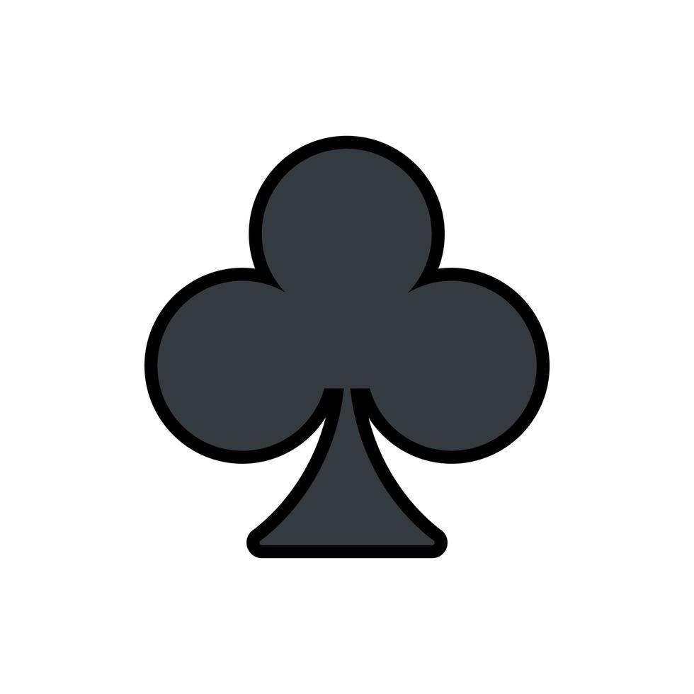 casino poker clover figure icon vector