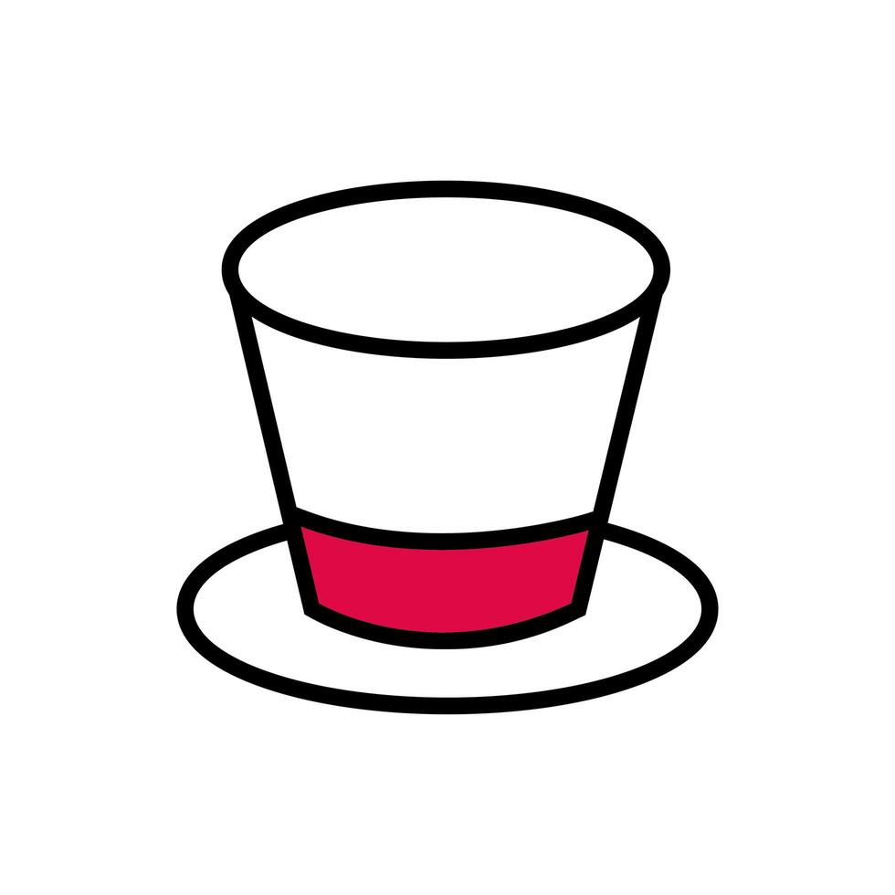 top hat accessory isolated icon vector