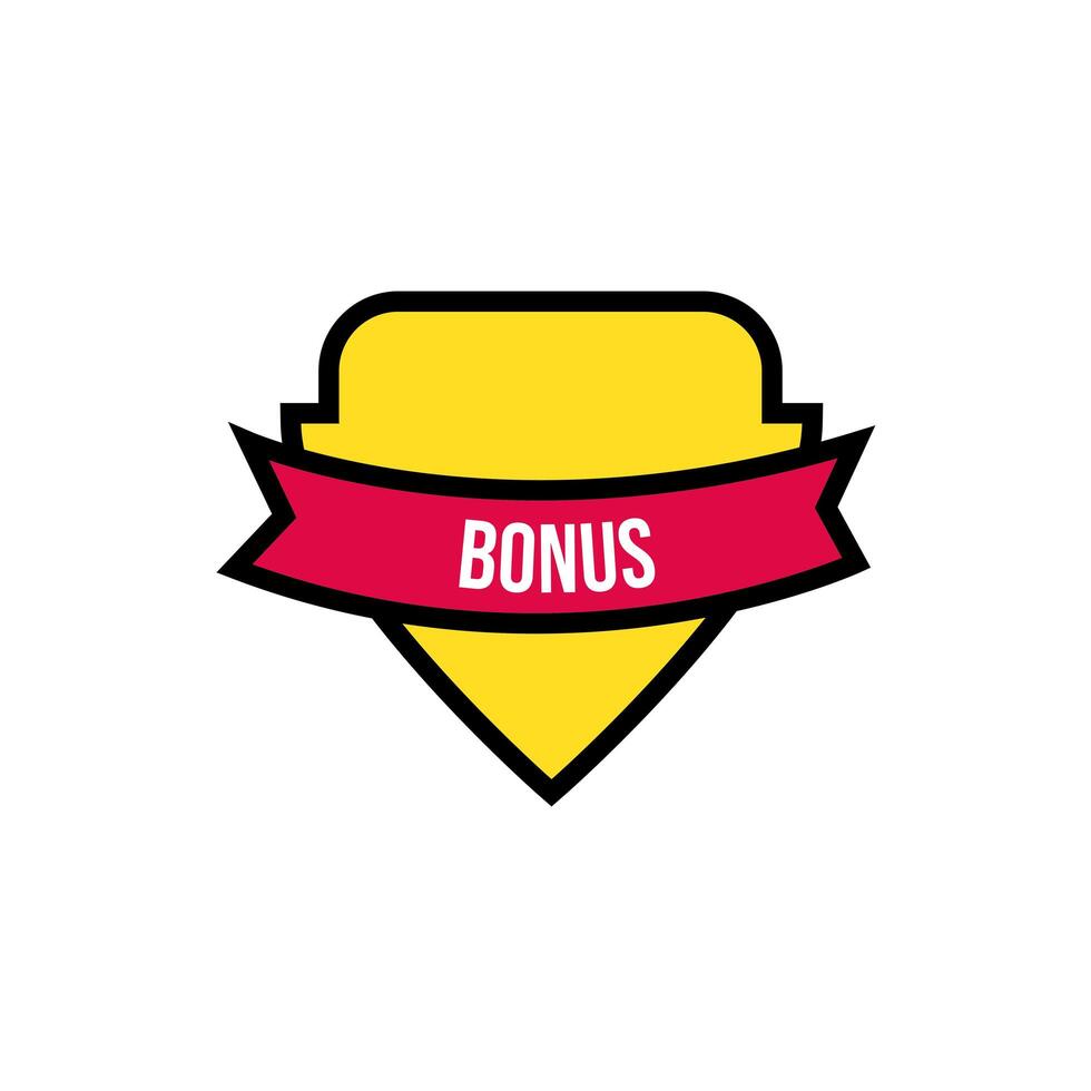 shield with bonus word icon vector