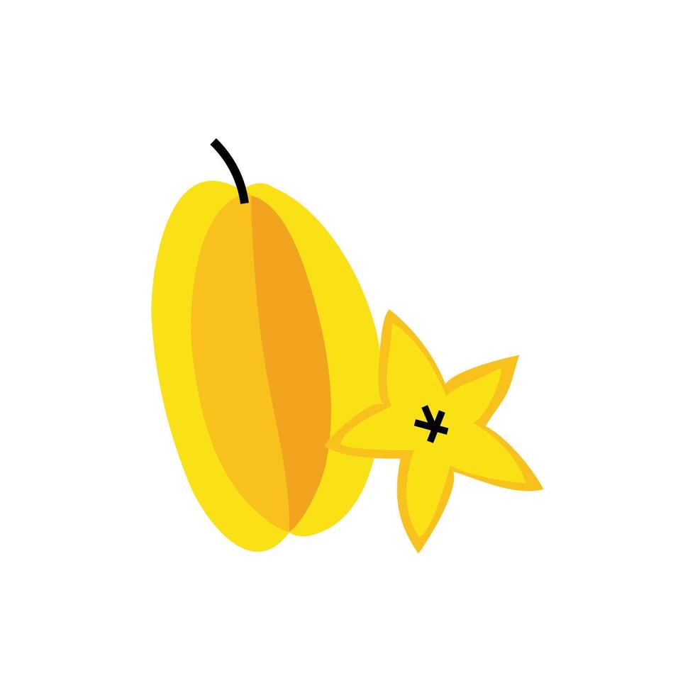 fresh carabolo fruit isolated icon vector