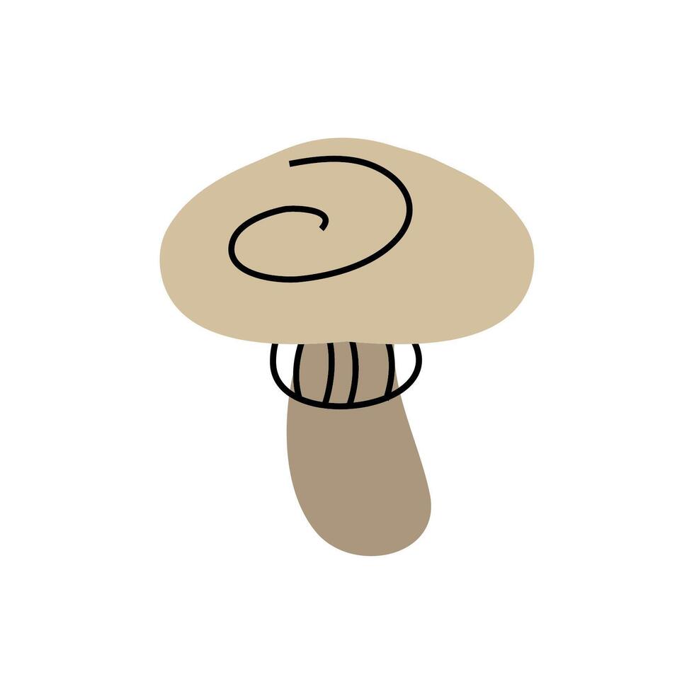 fresh mushroom vegetable healthy isolated icon vector