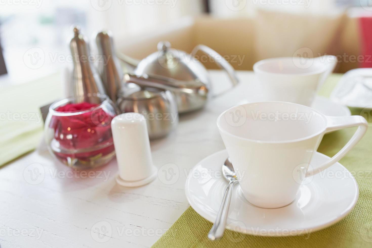 Breakfast or tea time in restaurant photo