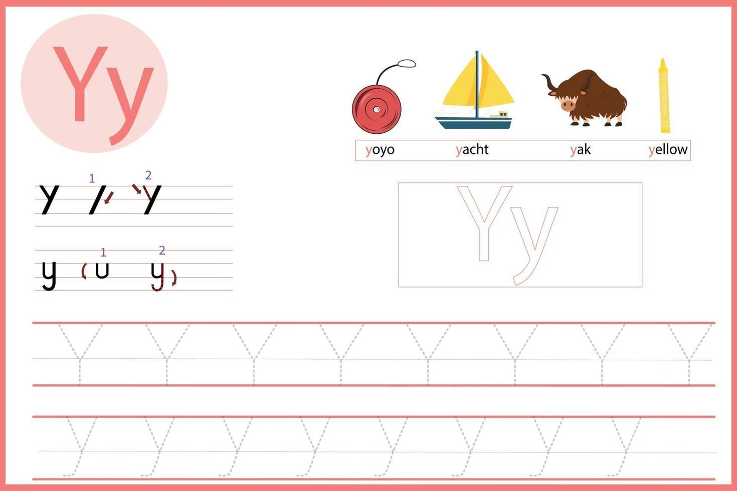 learn the letter Y vector
