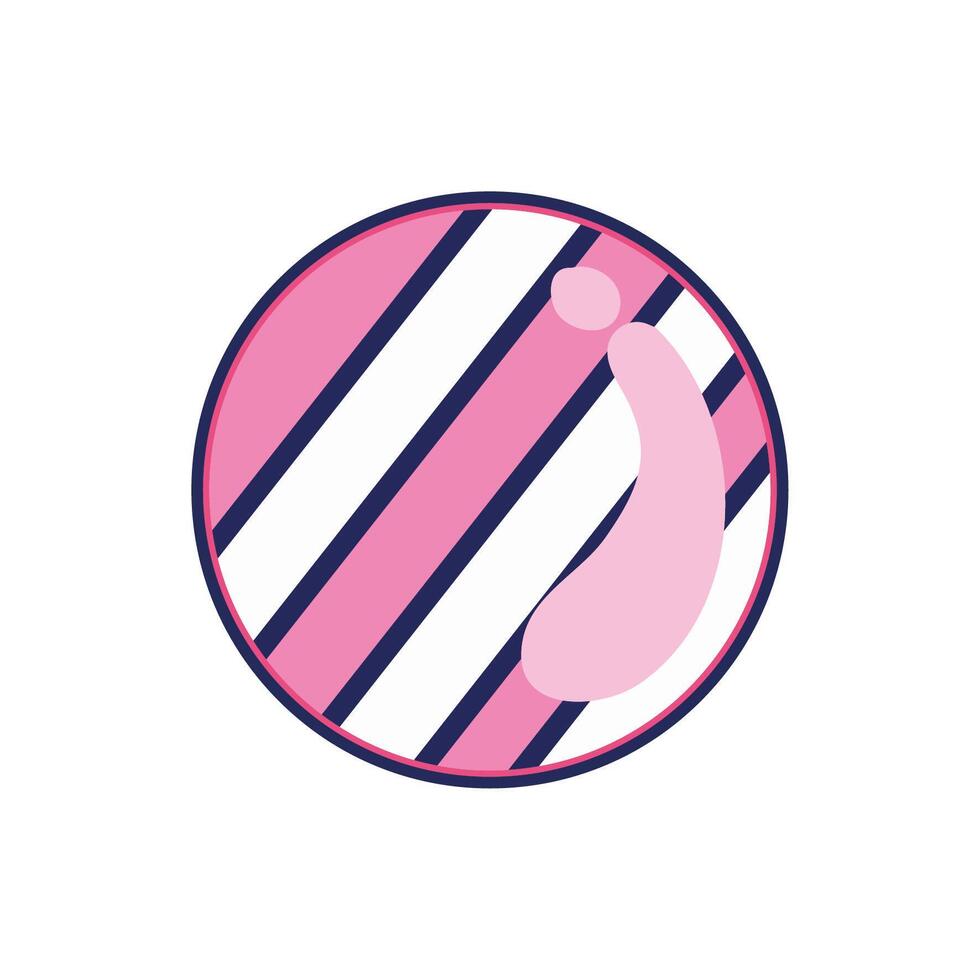 sweet circular bubble gum confetti isolated icon vector