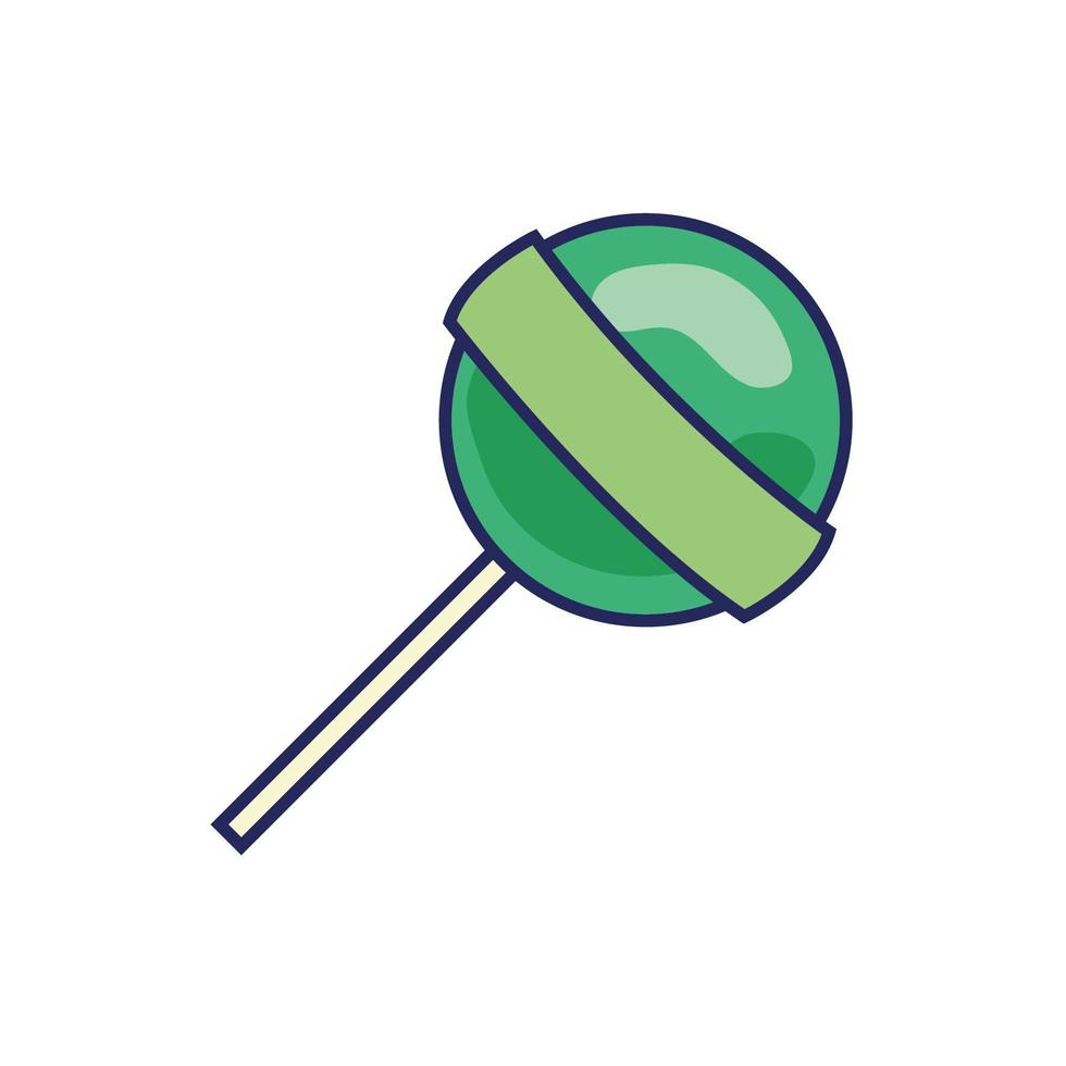 sweet lollipop confetti isolated icon vector