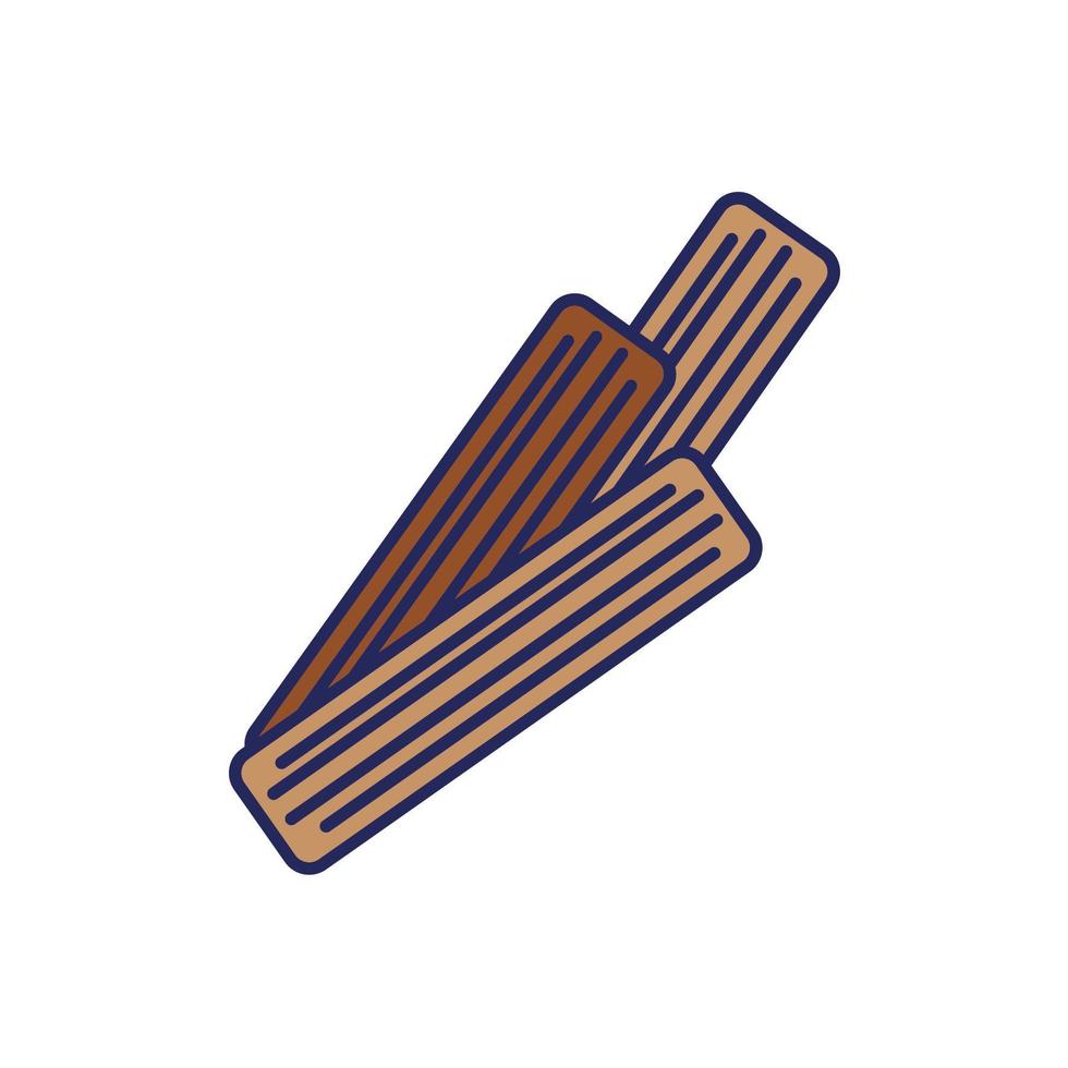 ice cream wood sticks icon vector