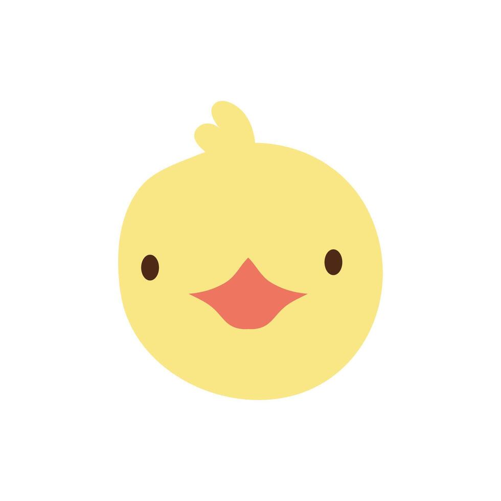 cute duck farm animal character vector