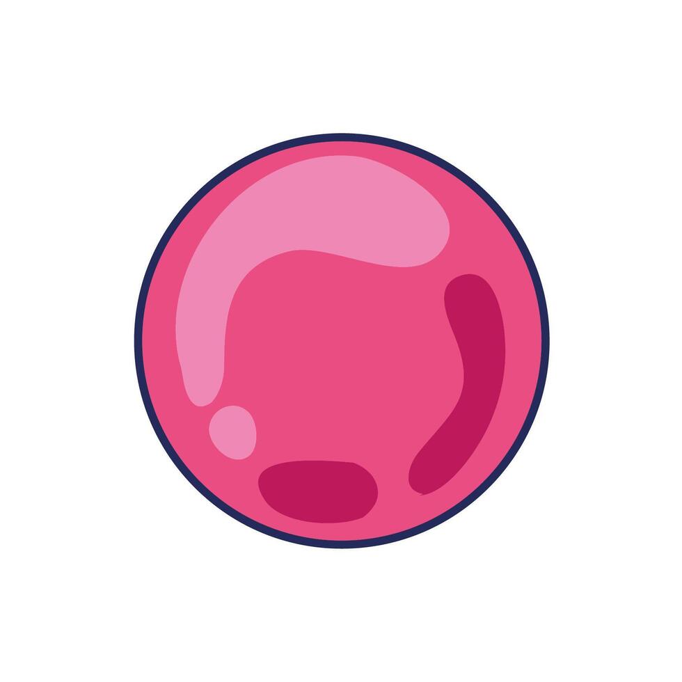 sweet circular bubble gum confetti isolated icon vector