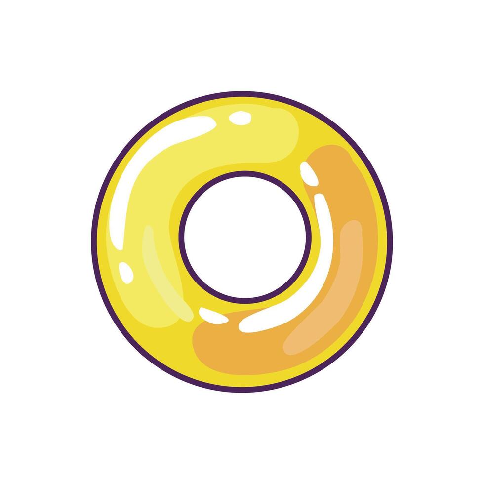 Sweet gummies confetti isolated icon vector