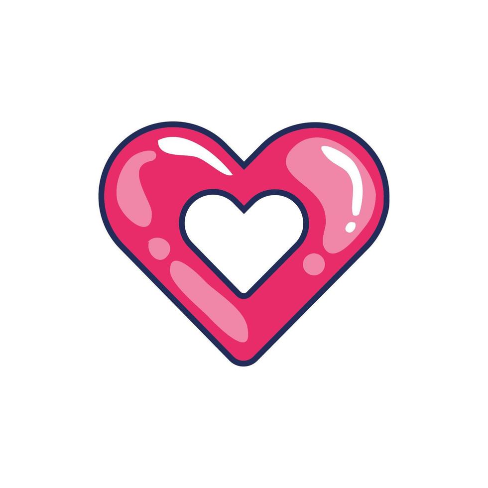 sweet heart candy confetti isolated icon vector