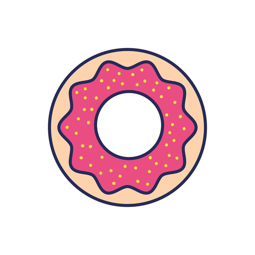 sweet donut pastry isolated icon vector