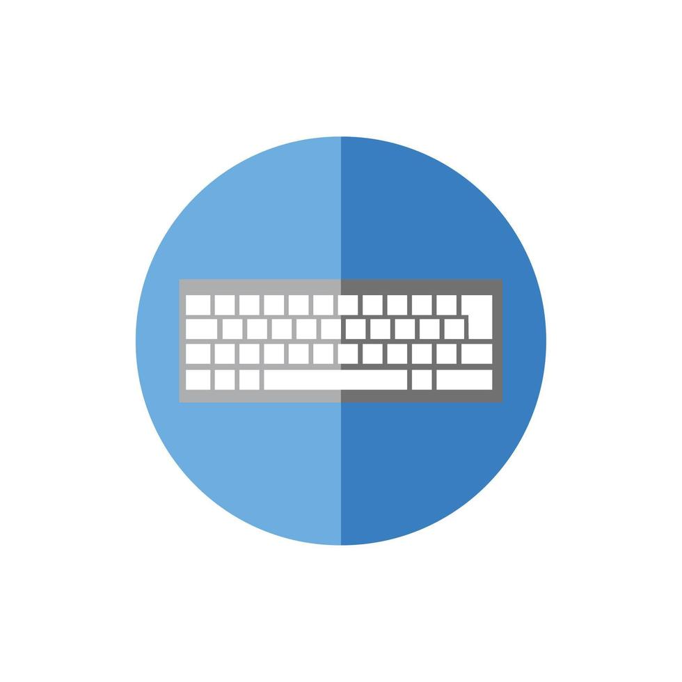 teclado de computadora, hardware, aislado, icono vector