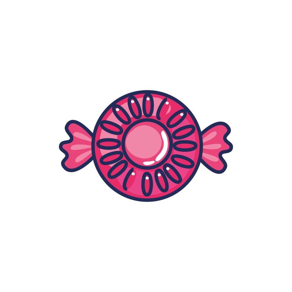 sweet candy confetti isolated icon vector