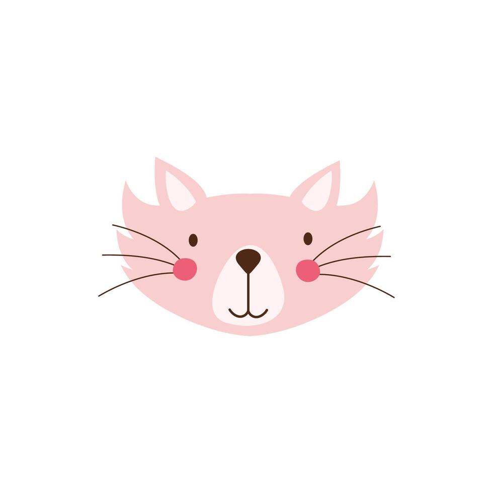 cute little cat mascot character vector