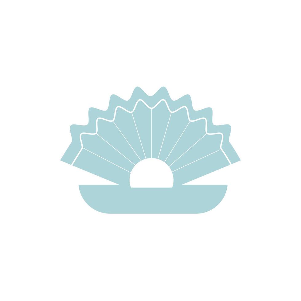 shell sea life animal isolated icon vector