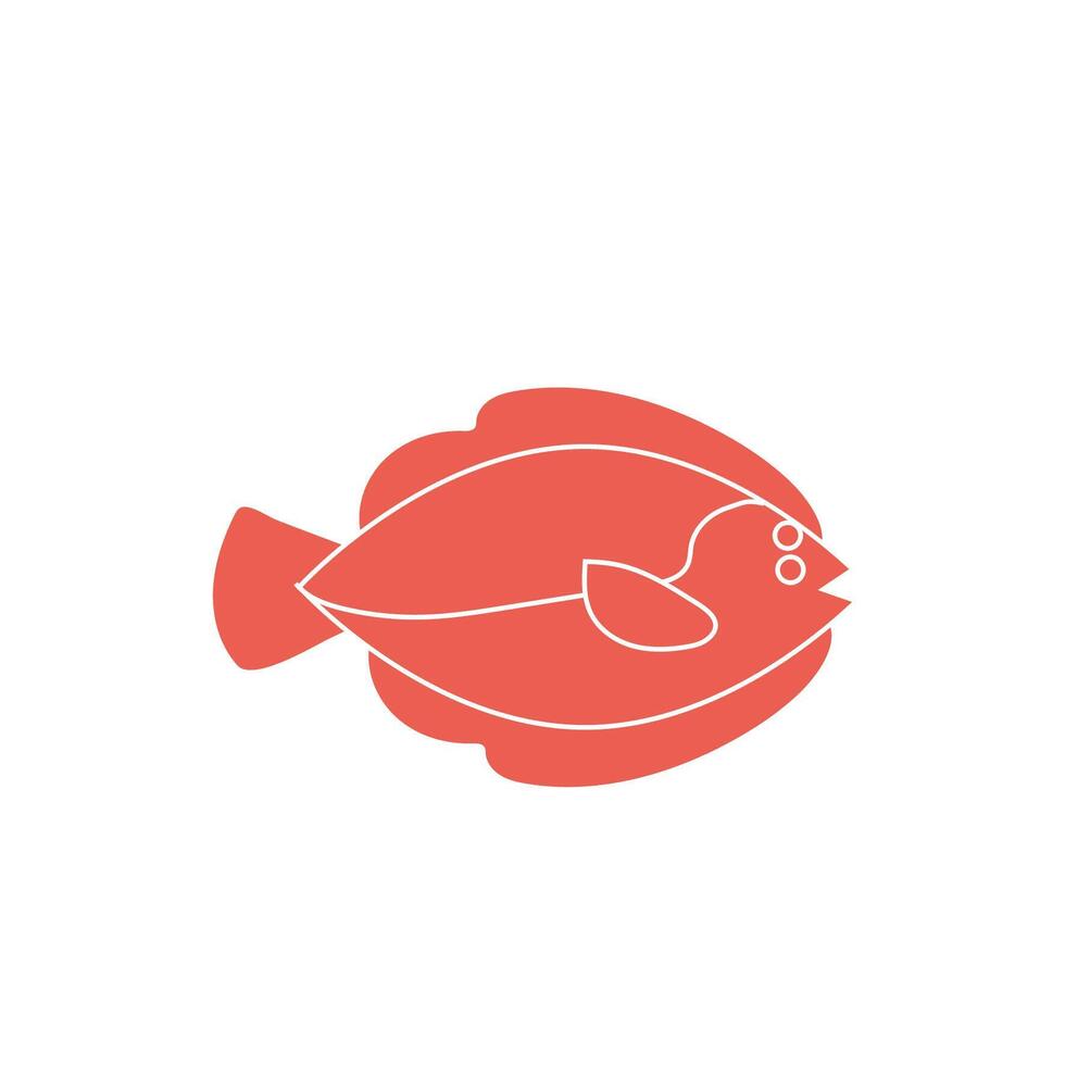cute fish sea life animal isolated icon vector