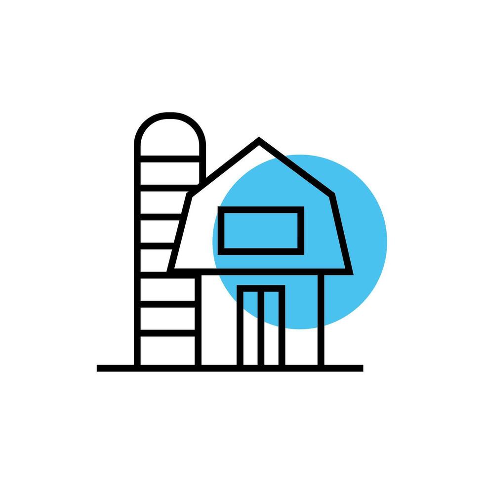 building front facade isolated icon vector