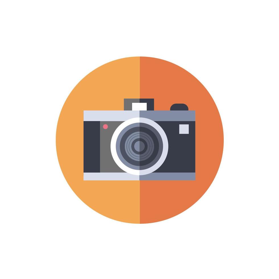 photographic camera device isolated icon vector