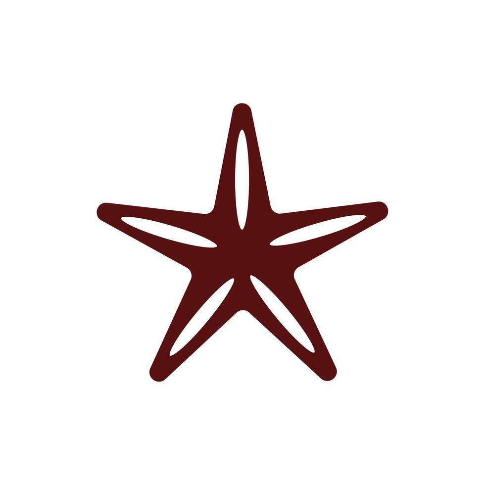 starfish sea life animal isolated icon vector