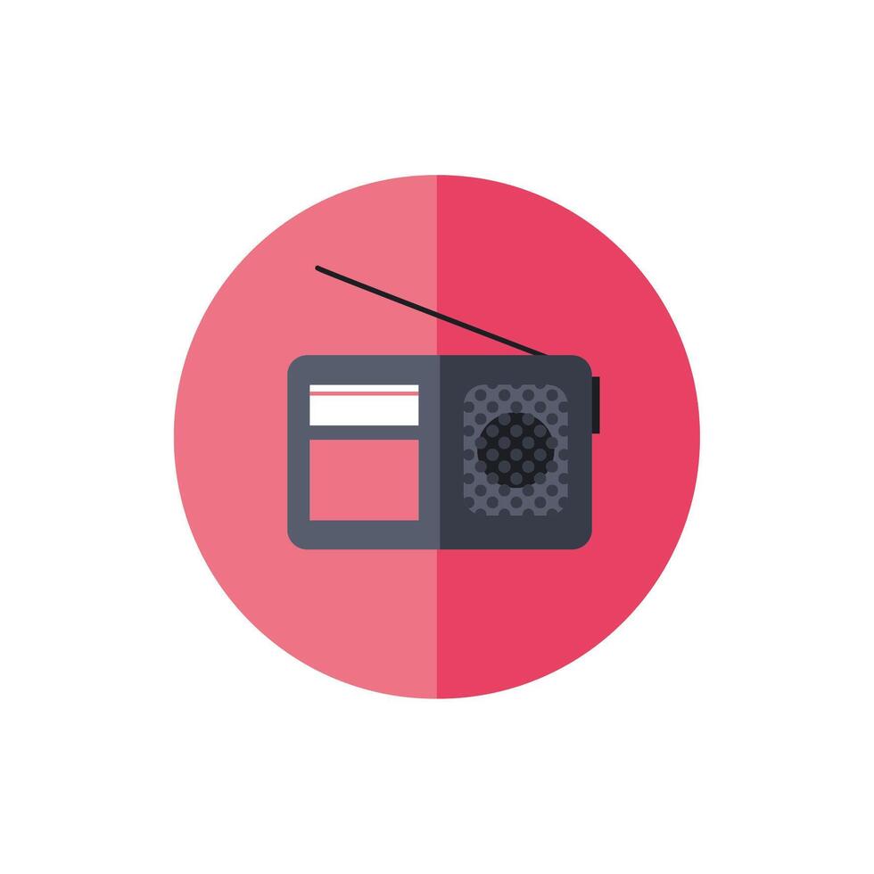 radio music player isolated icon vector