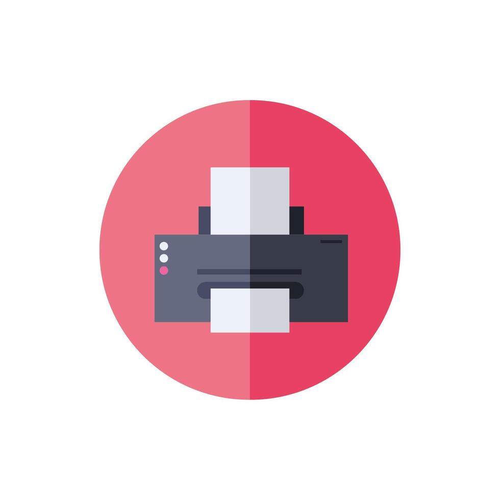 printer machine hardware isolated icon vector