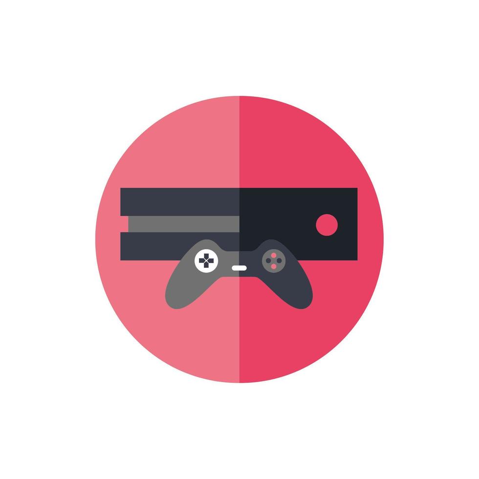 video game console and control isolated icon vector