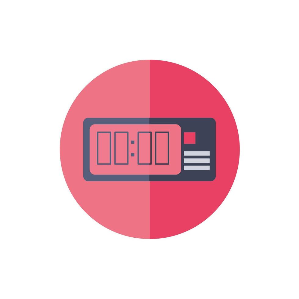 digital alarm clock isolated icon vector