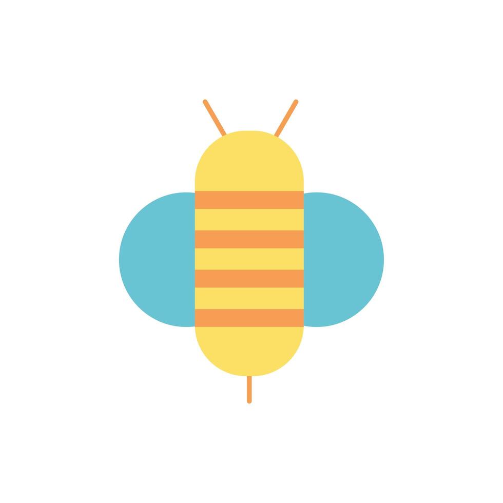 cute bee spring insect icon vector