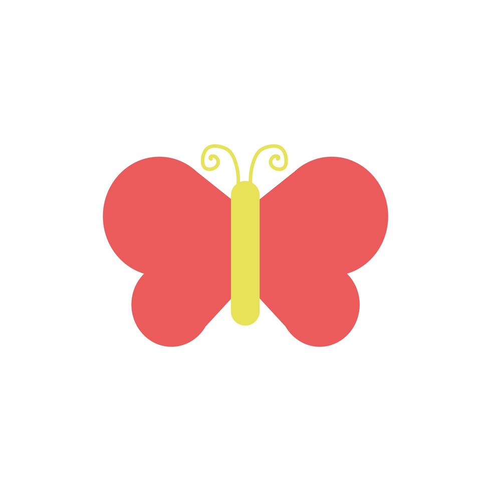 lindo, mariposa, primavera, insecto, icono vector