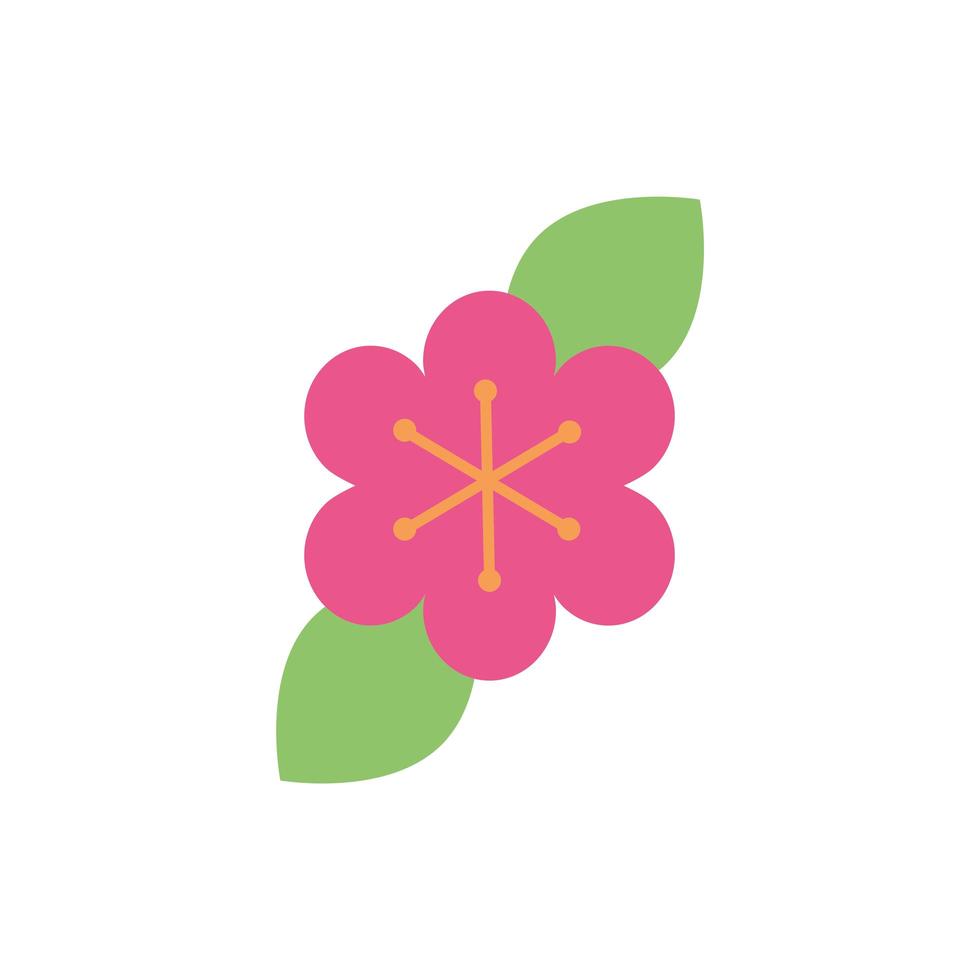 hermoso, flor, primavera, aislado, icono vector