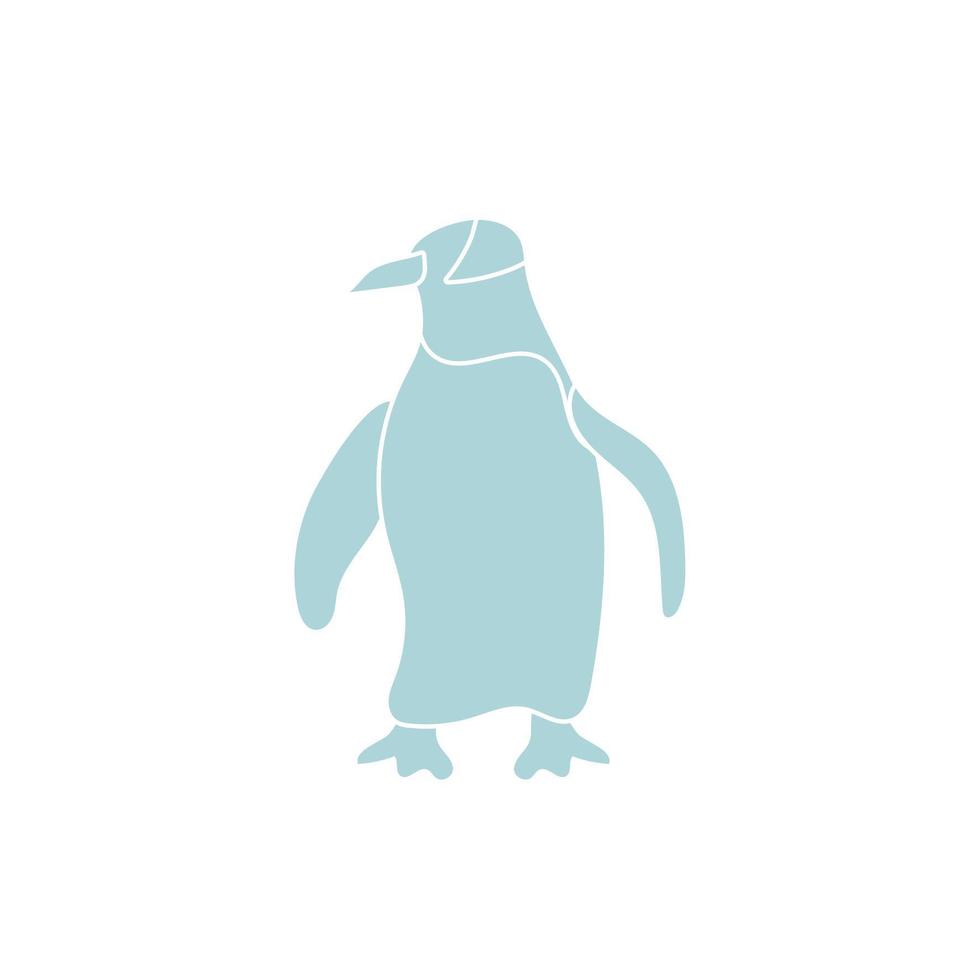 penguin sea life animal isolated icon vector