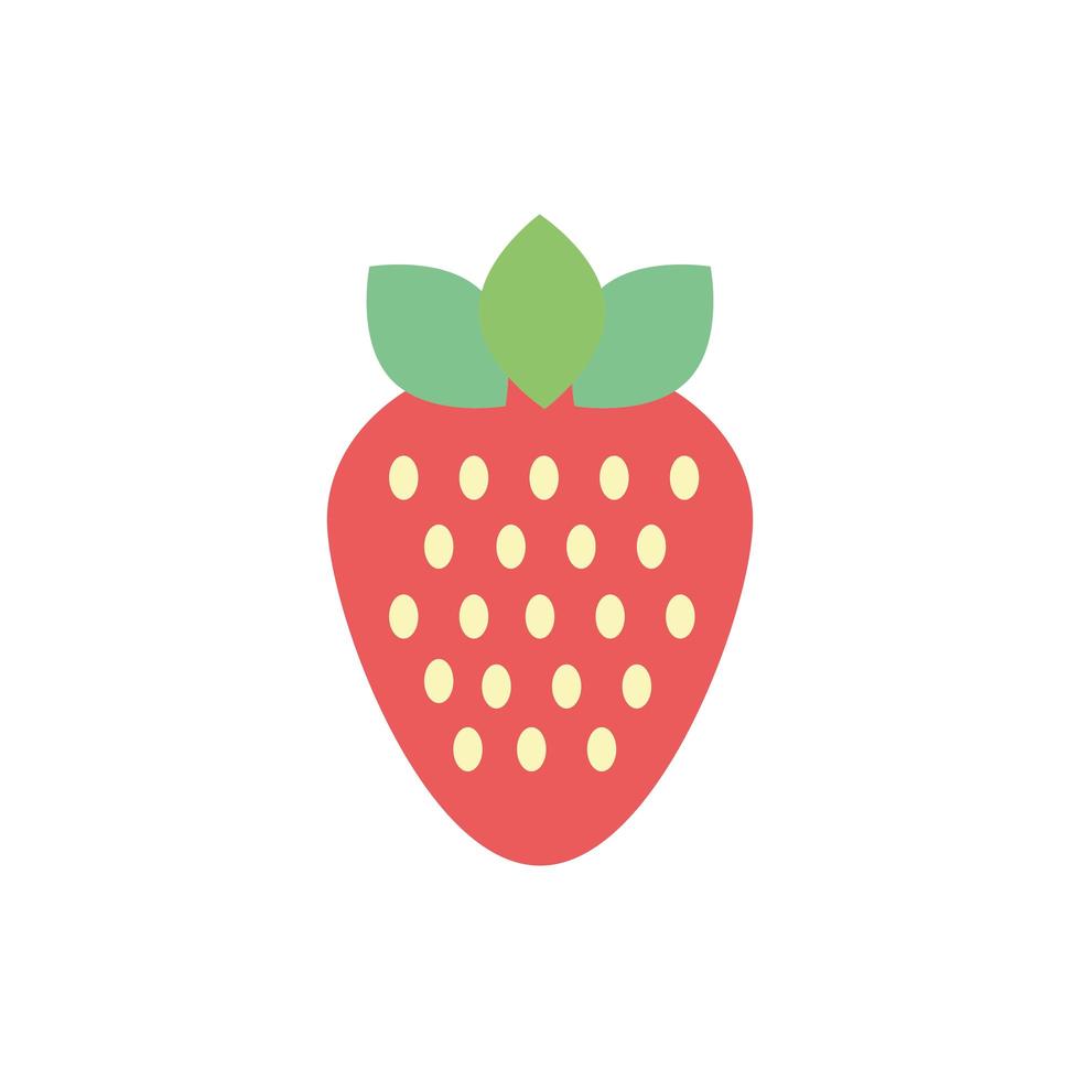 Icono aislado de fruta de fresa dulce vector