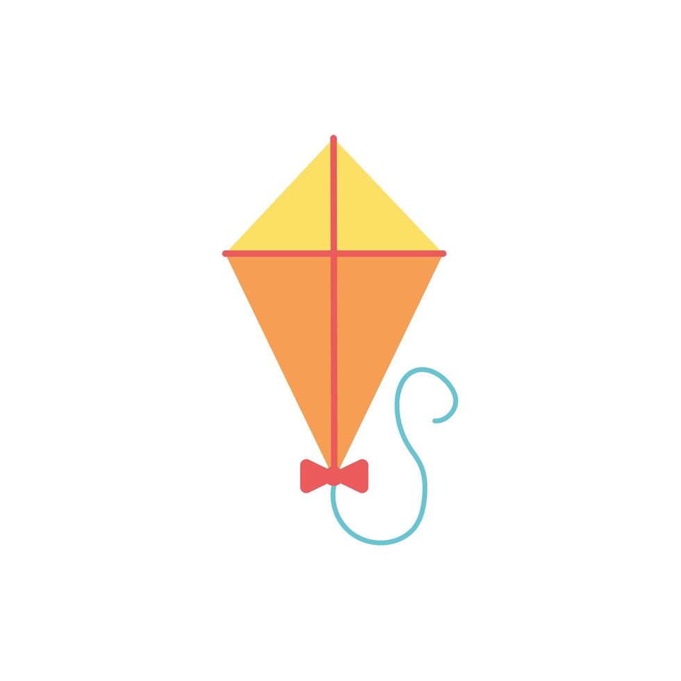 kite flying toy isolated icon vector