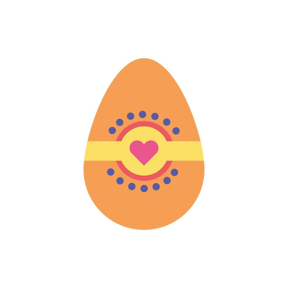 spring egg painted isolated icon vector