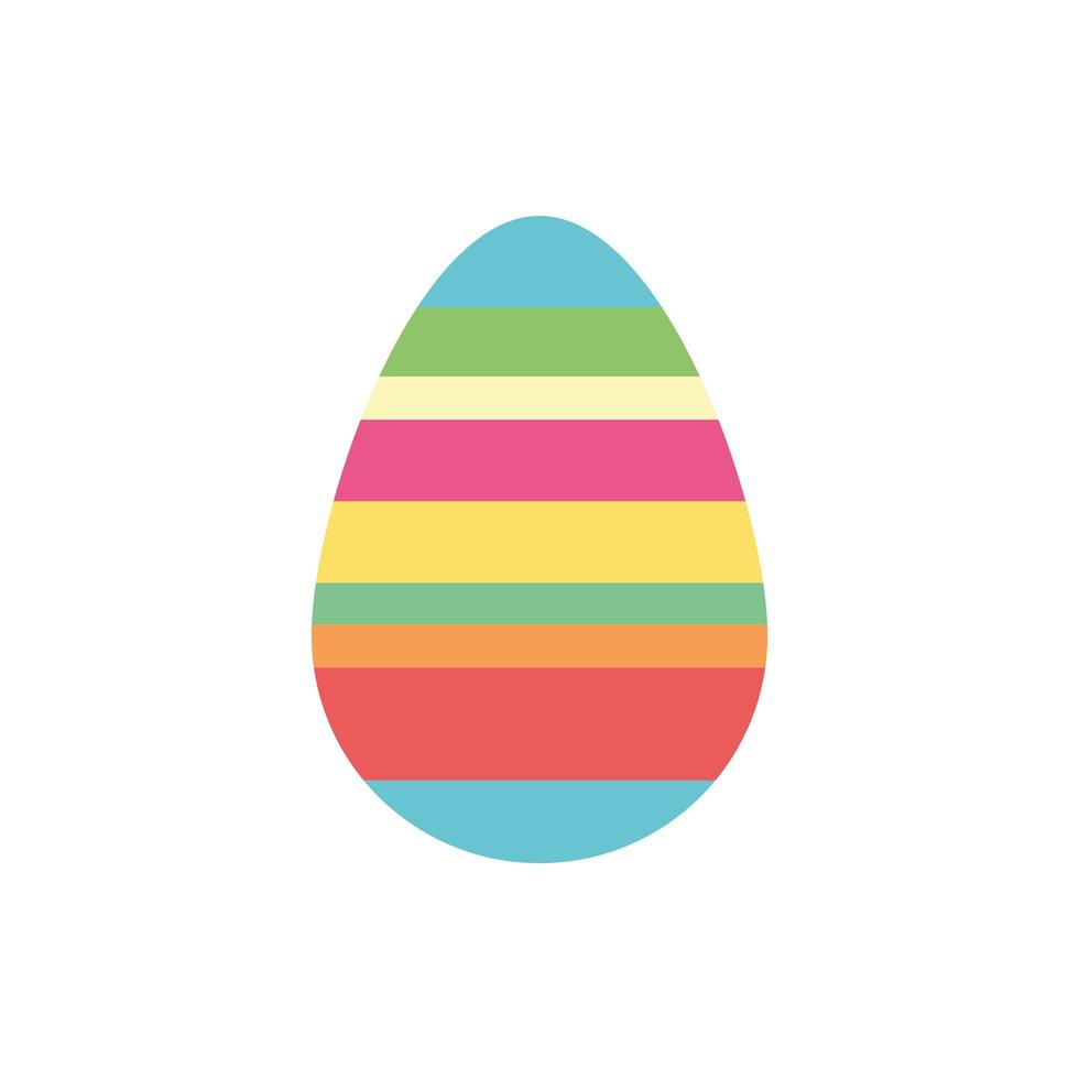 huevo de primavera pintado icono aislado vector