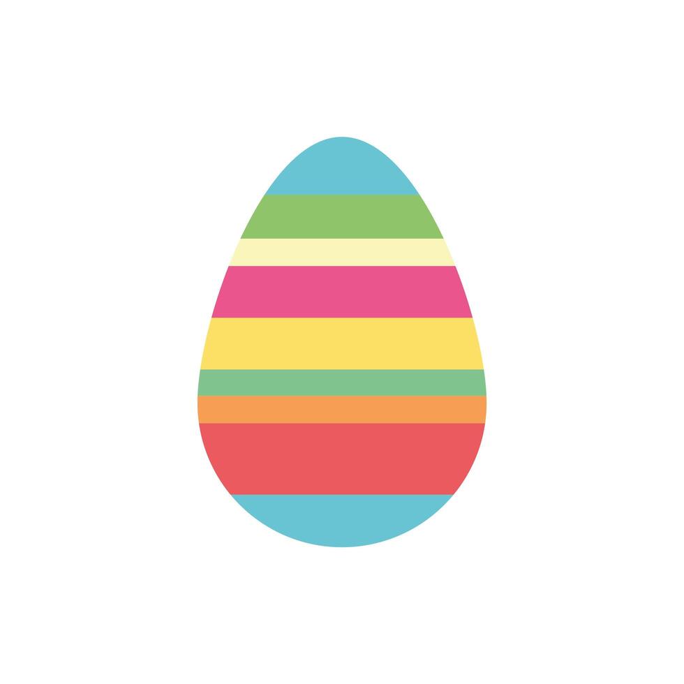 spring egg painted isolated icon vector