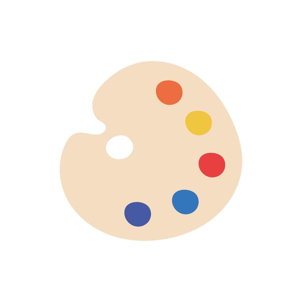 palette paint colors isolated icon vector