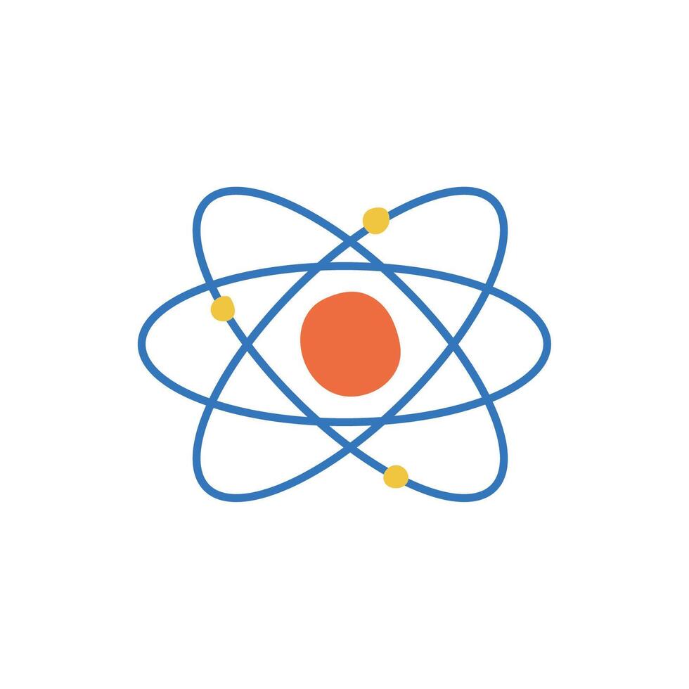 atom molecule science isolated icon vector