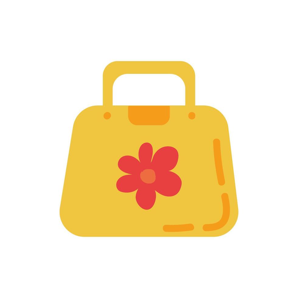 schoolbag supply education with flower vector