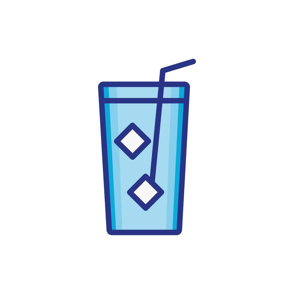 ice tea beverage isolated icon vector
