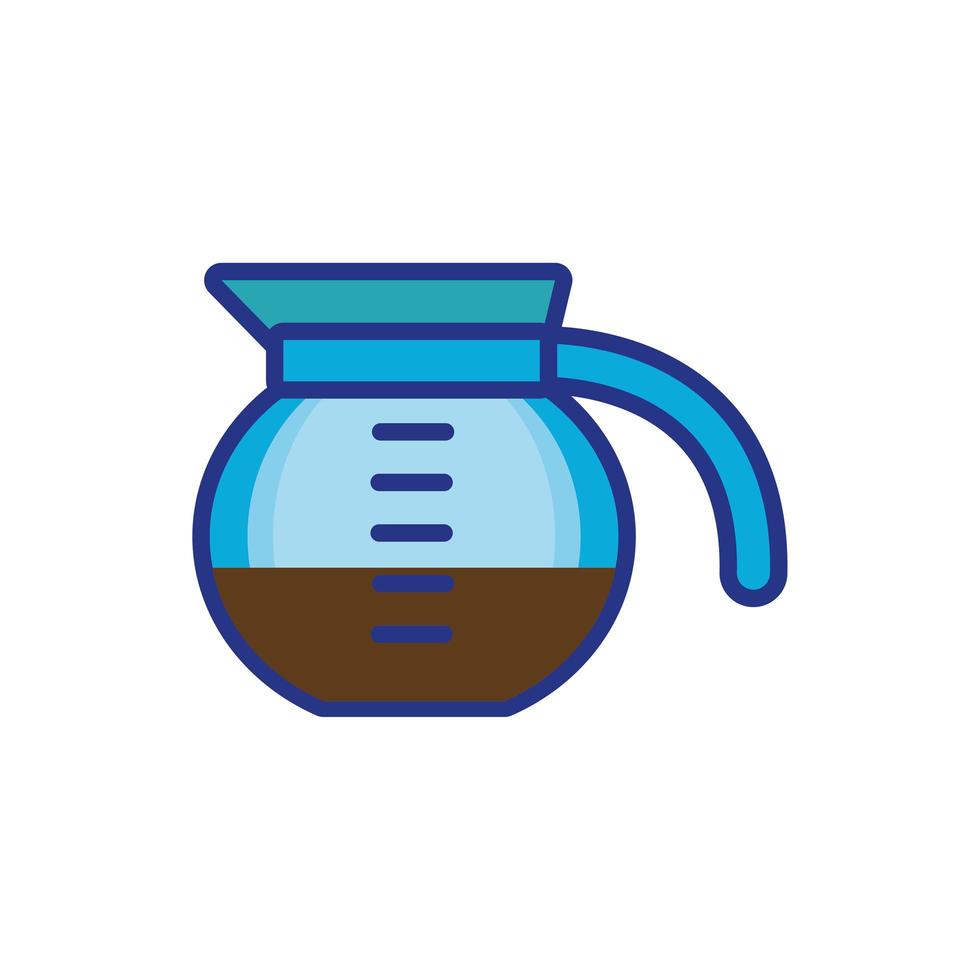 coffee in teapot drink isolated icon vector