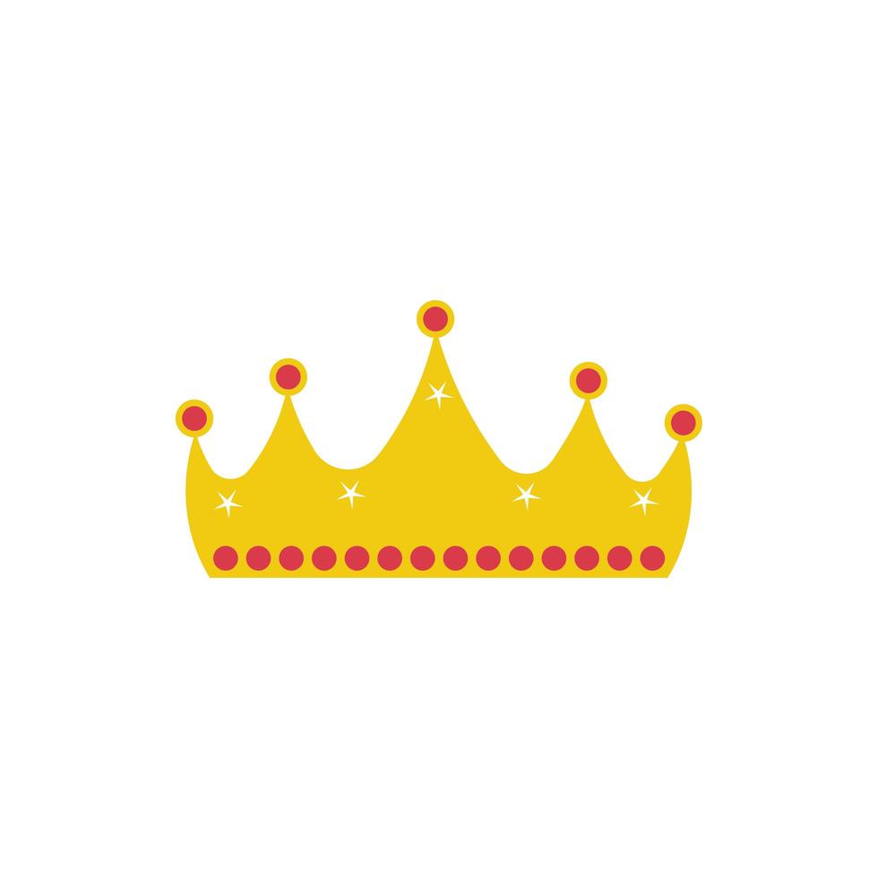 crown fairytale object isolated icon vector