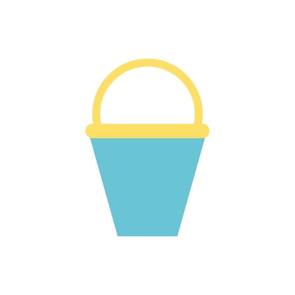 plastic pot bucket isolated icon vector