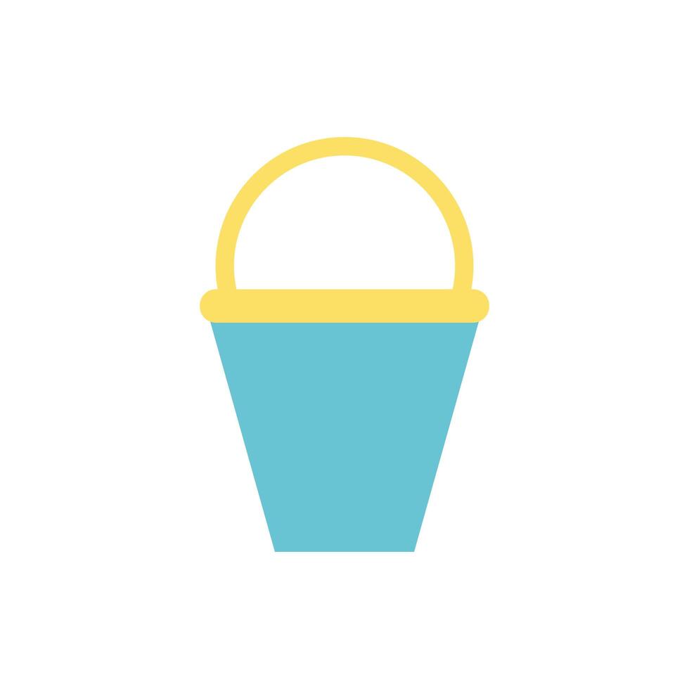 plastic pot bucket isolated icon vector