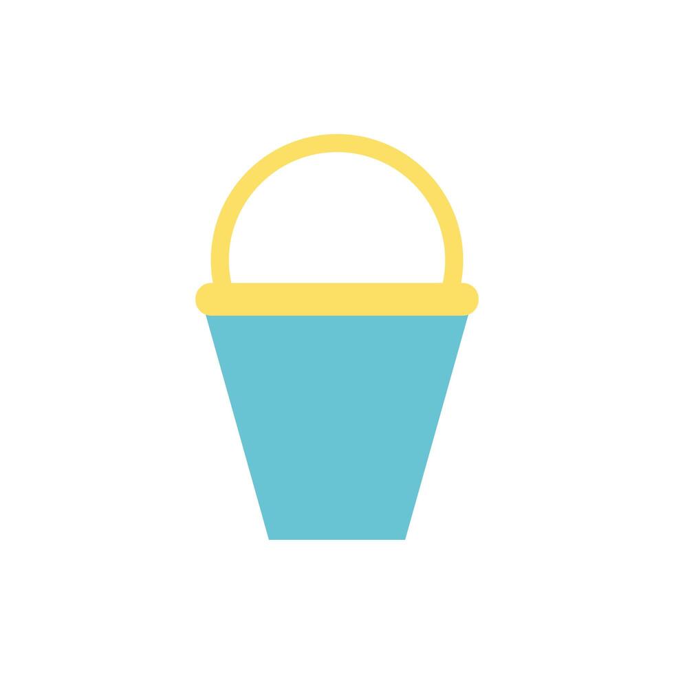 plastic pot bucket isolated icon vector